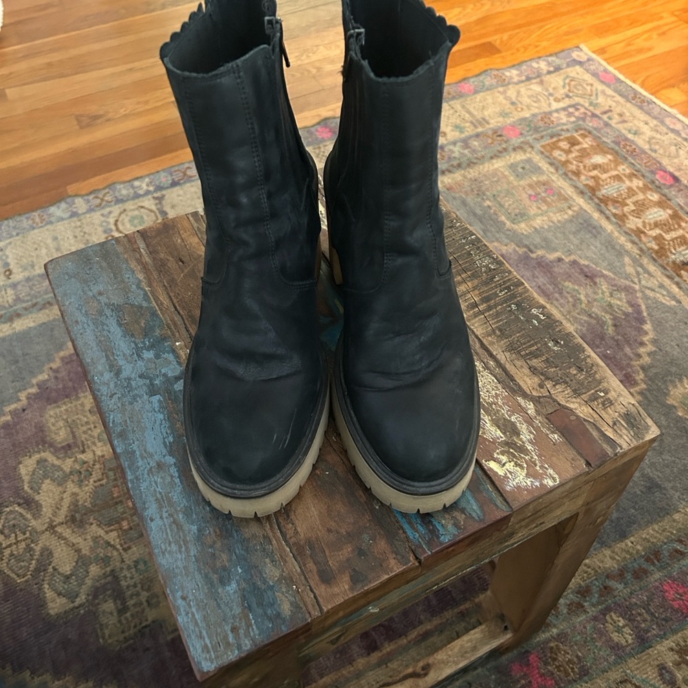 Free People Black Heeled Boots